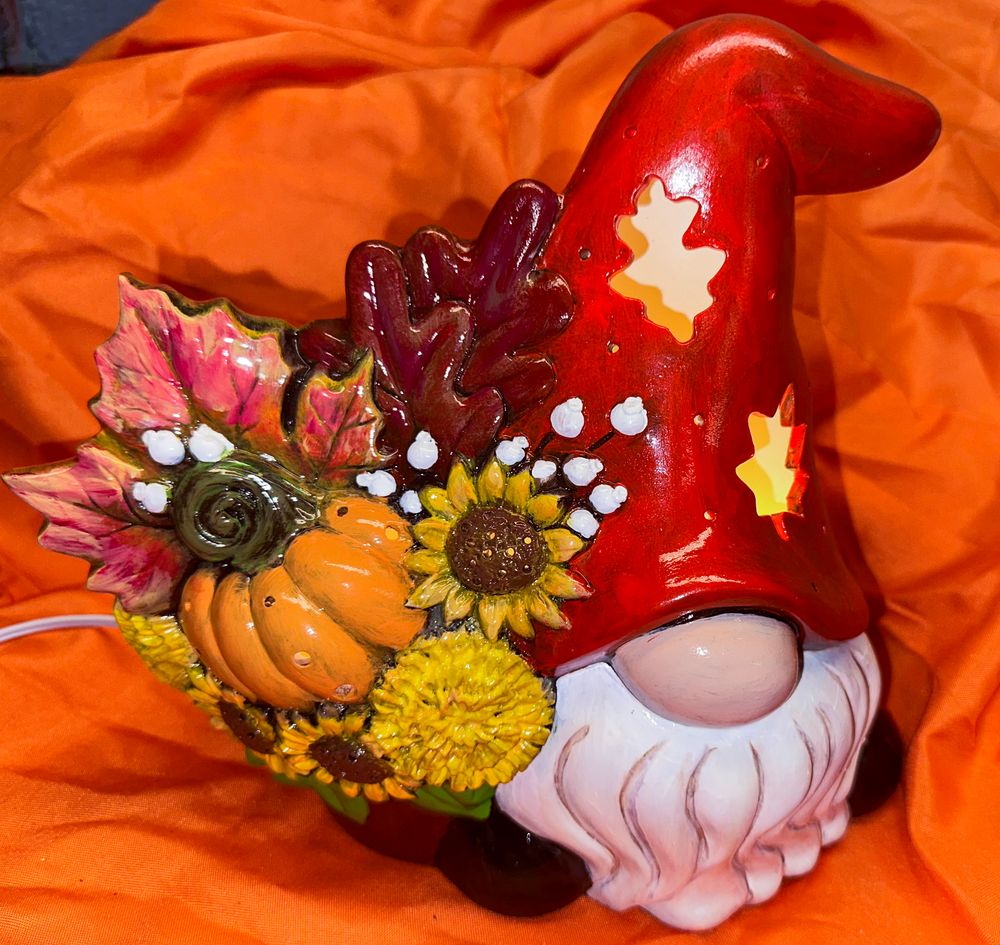 Autumn Gnome Lamp
